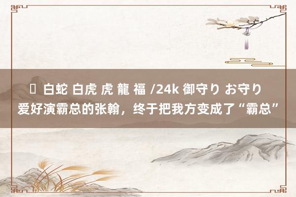 ✨白蛇 白虎 虎 龍 福 /24k 御守り お守り 爱好演霸总的张翰，终于把我方变成了“霸总”