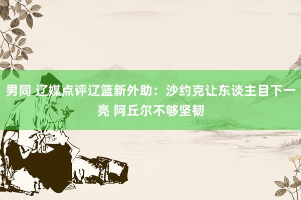 男同 辽媒点评辽篮新外助：沙约克让东谈主目下一亮 阿丘尔不够坚韧