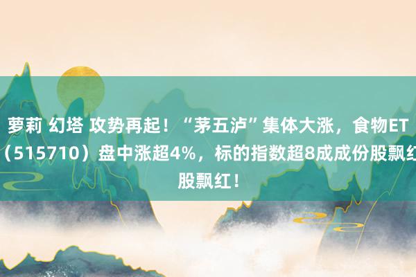 萝莉 幻塔 攻势再起！“茅五泸”集体大涨，食物ETF（515710）盘中涨超4%，标的指数超8成成份股飘红！