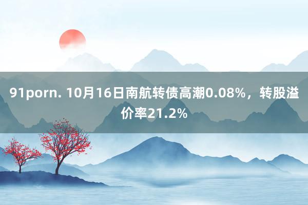 91porn. 10月16日南航转债高潮0.08%，转股溢价率21.2%