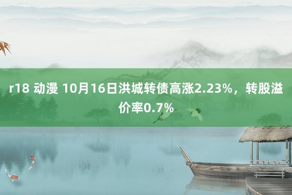 r18 动漫 10月16日洪城转债高涨2.23%，转股溢价率0.7%