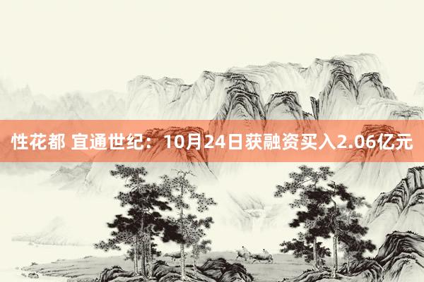 性花都 宜通世纪：10月24日获融资买入2.06亿元