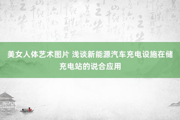 美女人体艺术图片 浅谈新能源汽车充电设施在储充电站的说合应用