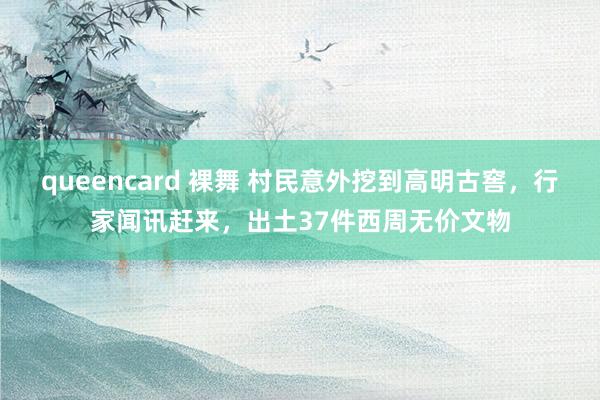 queencard 裸舞 村民意外挖到高明古窖，行家闻讯赶来，出土37件西周无价文物