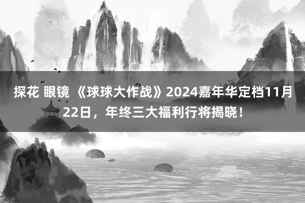 探花 眼镜 《球球大作战》2024嘉年华定档11月22日，年终三大福利行将揭晓！