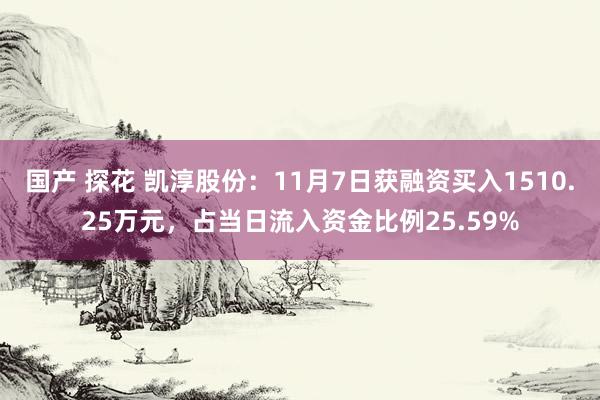 国产 探花 凯淳股份：11月7日获融资买入1510.25万元，占当日流入资金比例25.59%