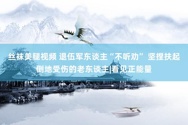 丝袜美腿视频 退伍军东谈主“不听劝” 坚捏扶起倒地受伤的老东谈主|看见正能量